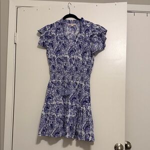 Ophelia & Indigo Ella Double Tulip Sleeve Dress, Blue